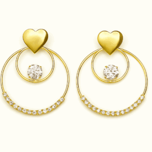 Heartbud zircon Earring