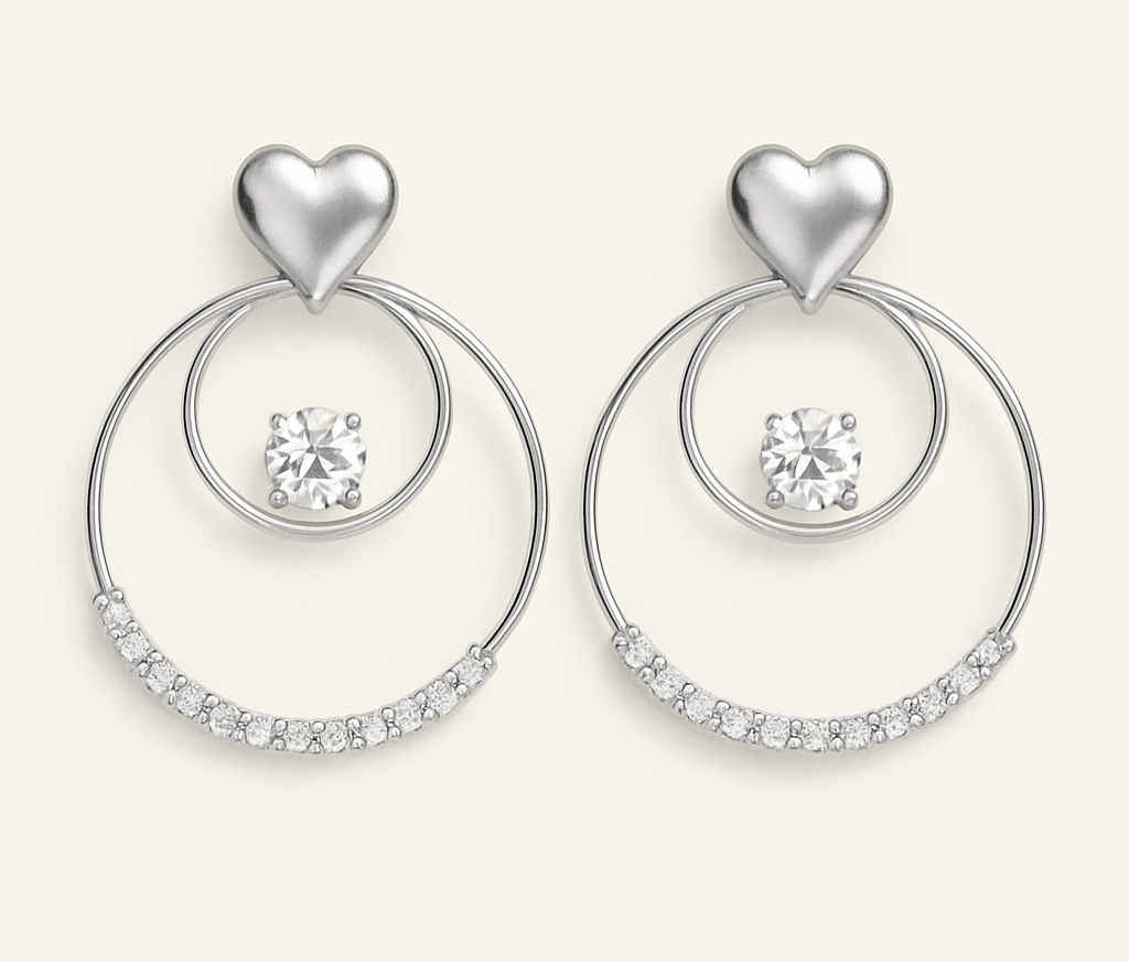 Heartbud zircon Earring - Image 2