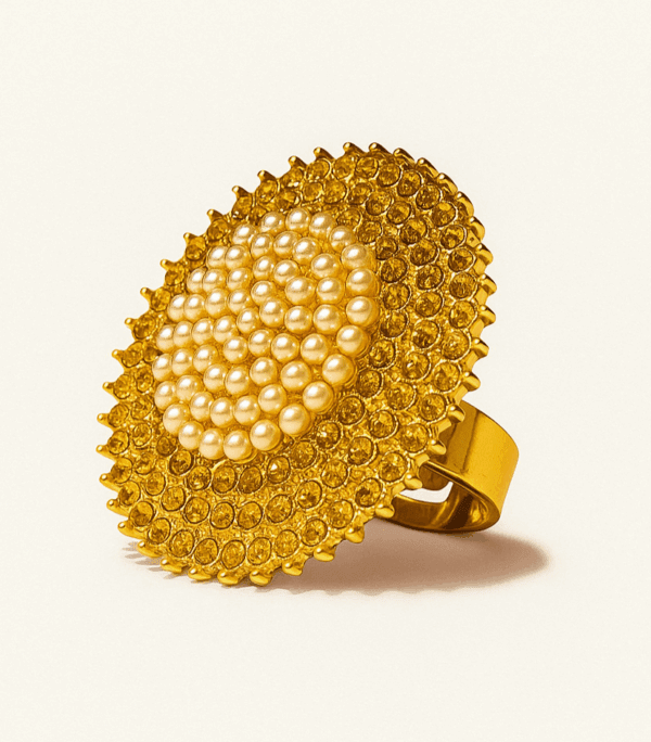 Royal Bloom Pearl Statement Ring